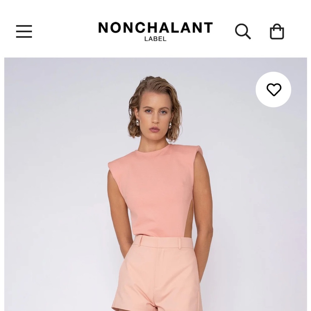 Brand: Nonchalant. Size small, peach colored Calder body suit. NEVER WORN.
